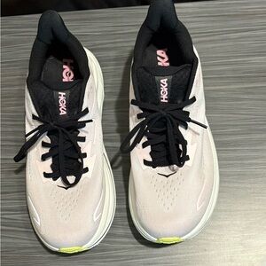 Hoka One One Women's Cream and Black Athletic Shoes